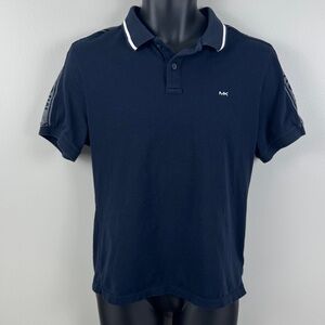 ✨3/$25✨ Michael Kors Dark Blue Polo Shirt with White Accents - S
